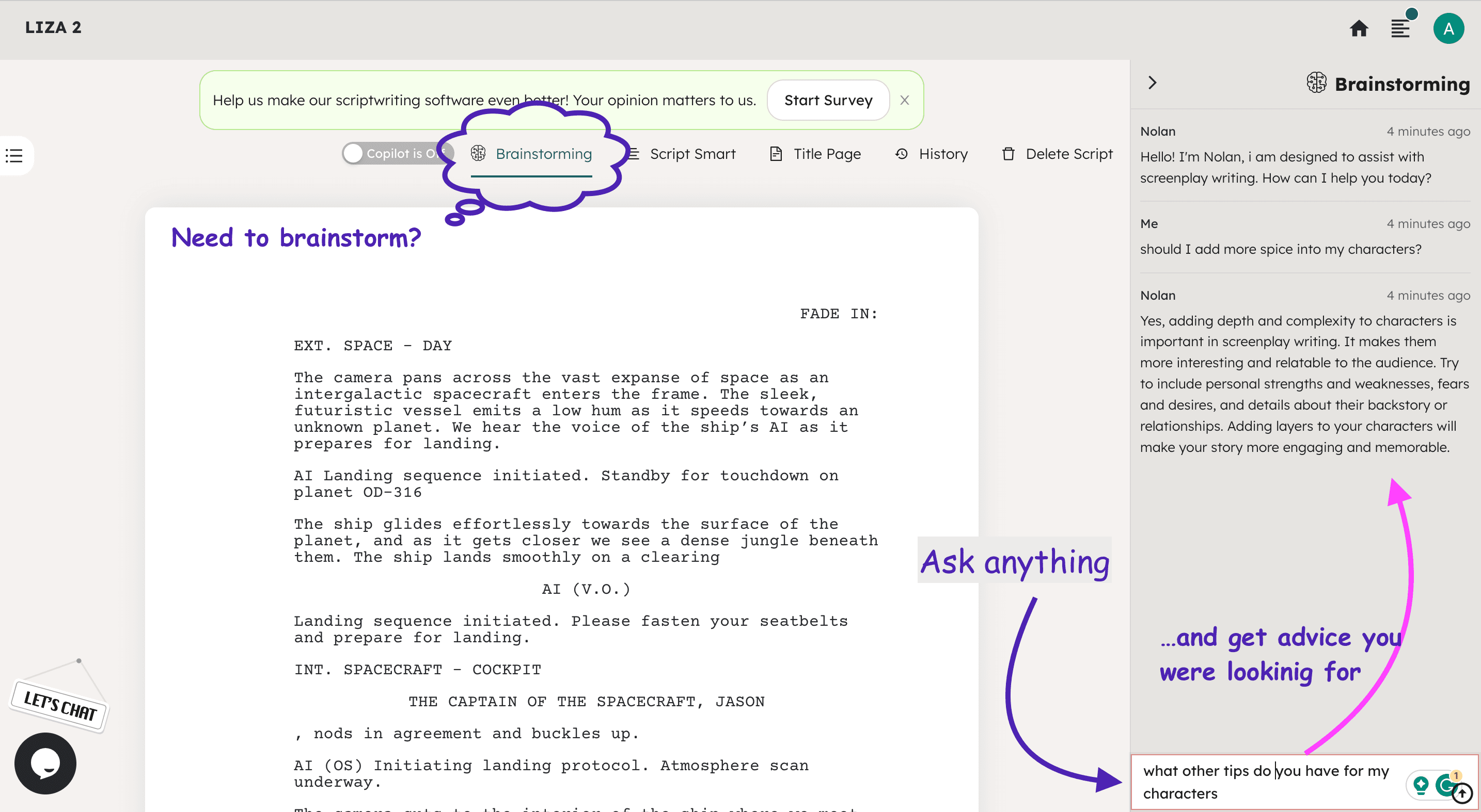 Enhancing the Screenwriting Experience: Unveiling Exciting New Features in NolanAI